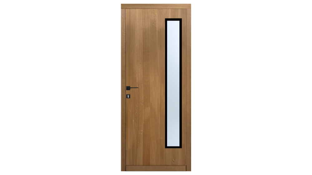Porte d'entrée ouvrant monobloc bois modèle Lumio
